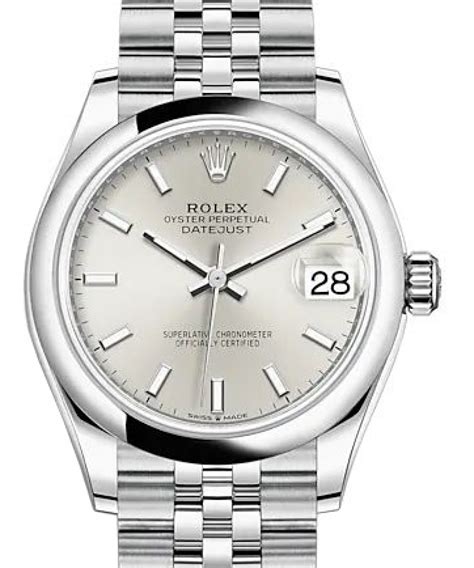 rolex men's datejust stainless steel silver index dial|old stainless steel rolex datejust.